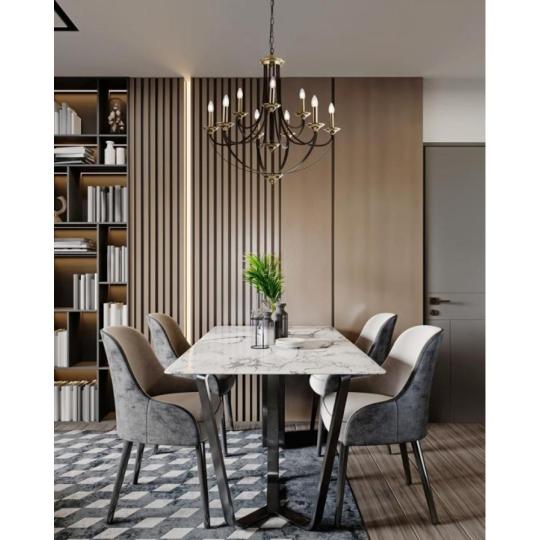 bronz csillar klasszikus elegans lancos fuggesztek etkezo etterem lampa vilagitas nappali villa kastely fenyes.jpg